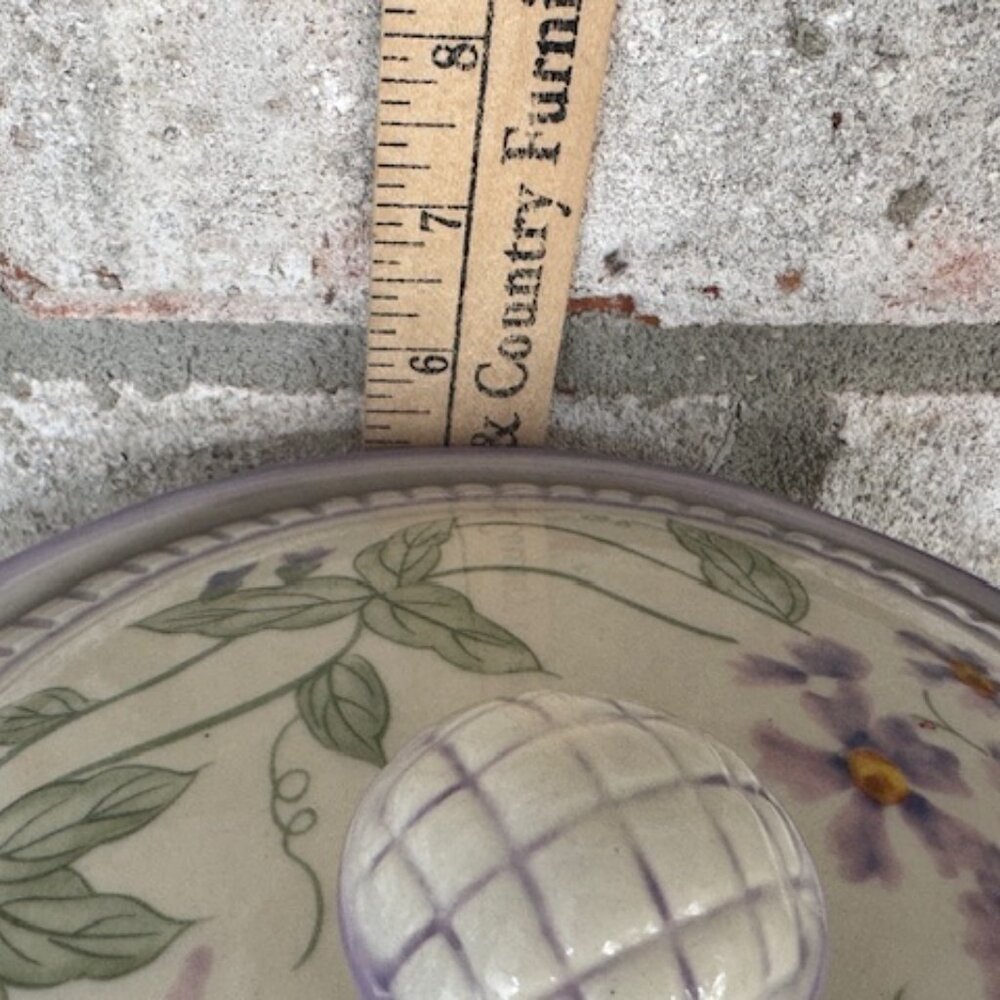 Temptations Ovenware by Tara Morning Glory 2 qt Trivet Wire Basket & Cov… - Picture 13 of 13